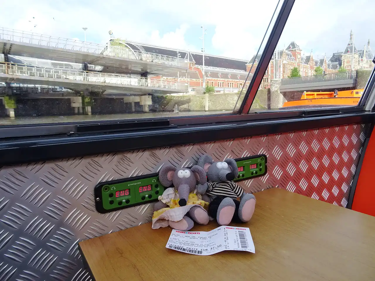 sur le bateau à Amsterdam