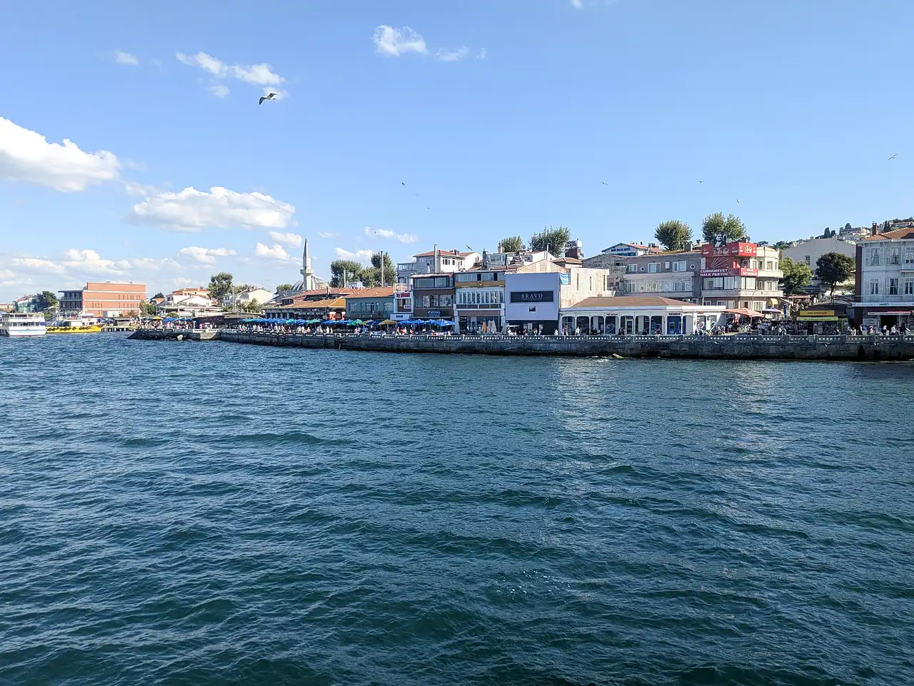 vue sur les quais en arrivant à Büyükada
